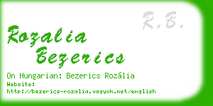 rozalia bezerics business card