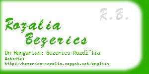 rozalia bezerics business card